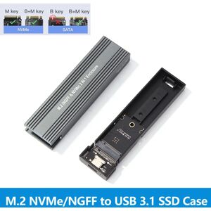 GUDGA M.2 USB 3.1 SSD  Double Protocole M.2 NVME PCIe NGFF SATA M2 Adaptateur SSD pour 2230 2242 2260 2280