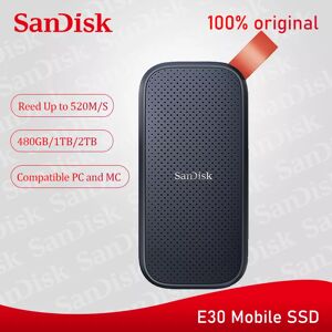SanDisk – disque dur externe SSD De 2 to  1 to  480 go  type C  HD  pour ordinateur portable