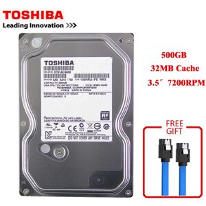 Toshiba Disque dur mecanique interne SATA3  500 Go/s  cache 32 Mo  3.5 Go/500 RPM  pour ordinateur