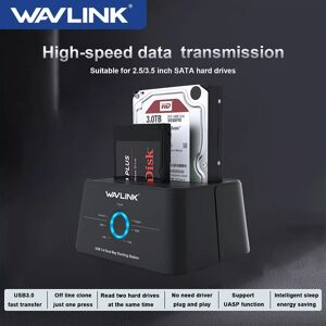 Wavlink – Station d'accueil de disque dur Sata vers USB 3.0  adaptateur UASP pour 2.5 3.5 SSD