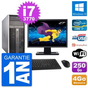 PC Tour HP Pro 6300 CMT Ecran 27" i7-3770 RAM 4Go Disque 250Go Windows 10 Wifi - Publicité