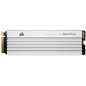 Corsair MP600 Pro LPX 1To M.2 NVMe PCIe x4 Gen4 SSD Optimisé pour PS5 (Jusqu'à 7 100 Mo/Sec en Lecture Séquentielle et 5 800 Mo/Sec en Écriture Séquentielle, Interface Haute Vitesse) Blanc - Publicité