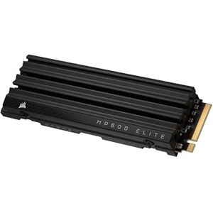 Corsair MP600 Elite 1 to M.2 PCIe Gen4 x4 NVMe SSD avec Dissipateur Thermique Inclus M.2 2280 Jusqu'à 7 000 Mo/s en Lecture Séquentielle 3D TLC NAND Haute Densité Noir - Publicité