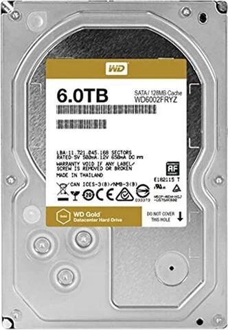 Refurbished: WD Gold Enterprise WD6002FRYZ 6TB 7200RPM 3.5� SATA