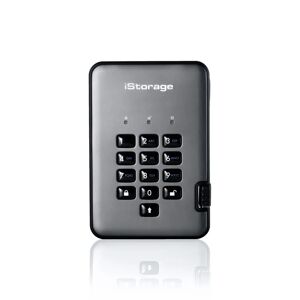 iStorage Hard disk esterno  diskAshur PRO2 disco rigido 3 TB Nero, Grafite [IS-DAP2-256-3000-C-G]