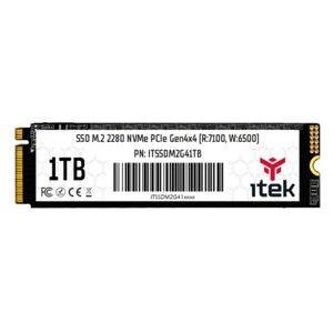 itek ITSSDM2G41TB drives allo stato solido M.2 1 TB PCI Express 4.0 3D NAND NVMe (ITSSDM2G41TB)