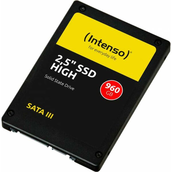 intenso 3813460 ssd 960 gb tlc 2.5 serial ata iii per pc velocità scrittura 500 mbs colore nero giallo - 3813460