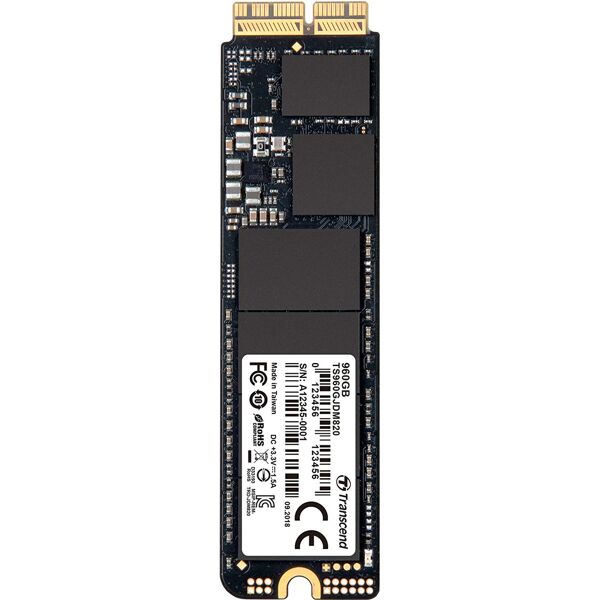 transcend ts960gjdm850 ssd 960 gb pci express 3.0 velocità di scrittura/lettura 1600/1400 mb/s per pc/pc portatile - ts960gjdm850 jetdrive 850