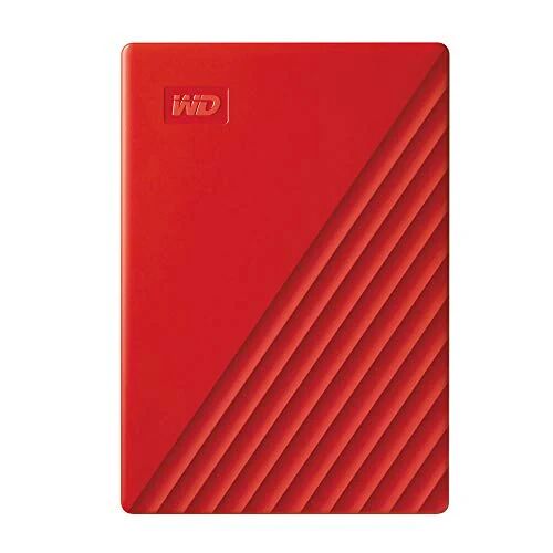 Western Digital my passport hard disk portatile con protezione tramite password e software di backup automatico compatibile con pc xbox e ps4 4tb rosso