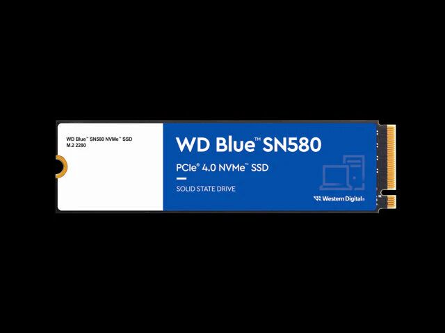 Western Digital blue sn580 ssd 2.000gb m.2 nvme pci express 4.0 tlc lettura 4150 mb/s scrittura 4150 mb/s
