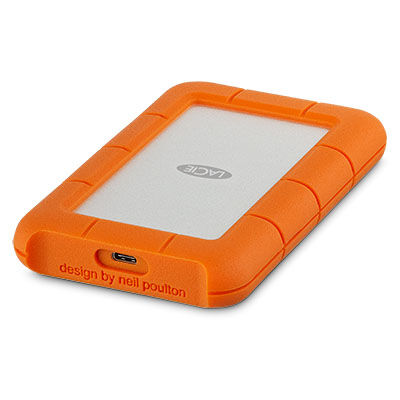LaCie Hard disk esterno  Rugged USB-C disco rigido 4 TB Arancione, Argento [STFR4000800]