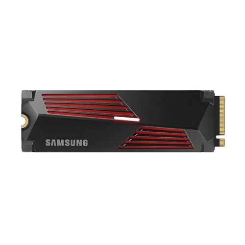 Samsung SSD 990 PRO Heatsink, 1TB, PCIe 4.0 (tot 7.450MB/s) NVMe M.2 (2280), interne SSD voor pc/console gaming en videobewerking, MZ-V9P1T0CW