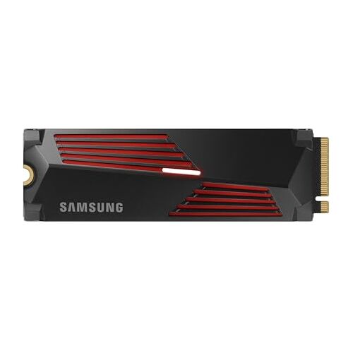 Samsung SSD 990 PRO Heatsink, 4TB, NVMe M.2, PCIe 4.0, 7.450MB/s lezen, 6.900MB/s schrijven, interne SSD met RGB voor PC/Console Gaming en videobewerking, MZ-V9P4T0CW