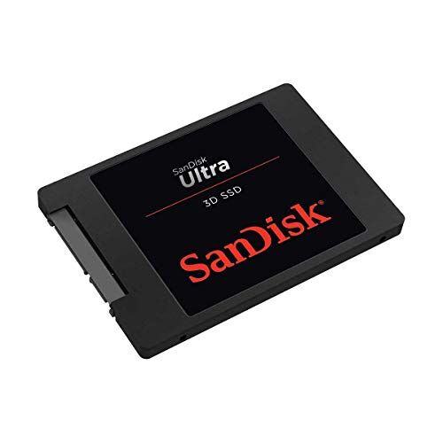 SanDisk Ultra 3D SSD 2 TB (Leessnelheid Tot 560 MB/s, Schrijfsnelheid Tot 530 MB/s, 3D NAND Technologie, NCache 2.0-Technologie) Zwart