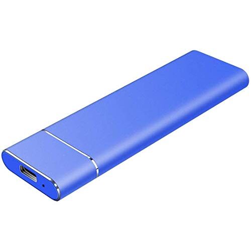 Henlako Externe Harde Schijf Type C USB 3.1 Draagbare Externe Harde Schijf Externe HDD 1TB 2TB Compatibel voor Mac Laptop en PC (2TB-C Blauw)