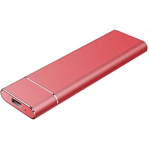 Henlako Externe harde schijf type C USB 3.1 draagbare externe harde schijf externe harde schijf 1 TB 2 TB compatibel voor Mac laptop en pc (2TB-D rood)