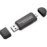 KONTONTY Usb-Kaartlezer USB 20-Lezer Otg Usb-Lezer Otg-Lezer Otg-Kaartlezer Mobiele Telefoon Zwarte Lezer