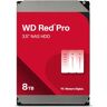 Western Digital WD Red Pro NAS Harde Schijf 8 TB (NASware-firmware Voor Compatibiliteit, 3,5 Inch, 7200 RPM, SATA 6 Gb/s, CMR, Werkbelasting 180 TB/jaar)