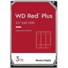 Western Digital WD Red Plus NAS harde schijf 3 TB (NASware-firmware voor compatibiliteit, 3,5 inch, 7200 RPM, SATA 6 Gb/s, CMR, Werkbelasting 180 TB/jaar)