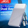 JEYI-Dual Bay M.2 NVMe SATA SSD Enclosure  USB 3.2 Gen 2  10Gbps  estojo de alumínio para M.2 PCIe