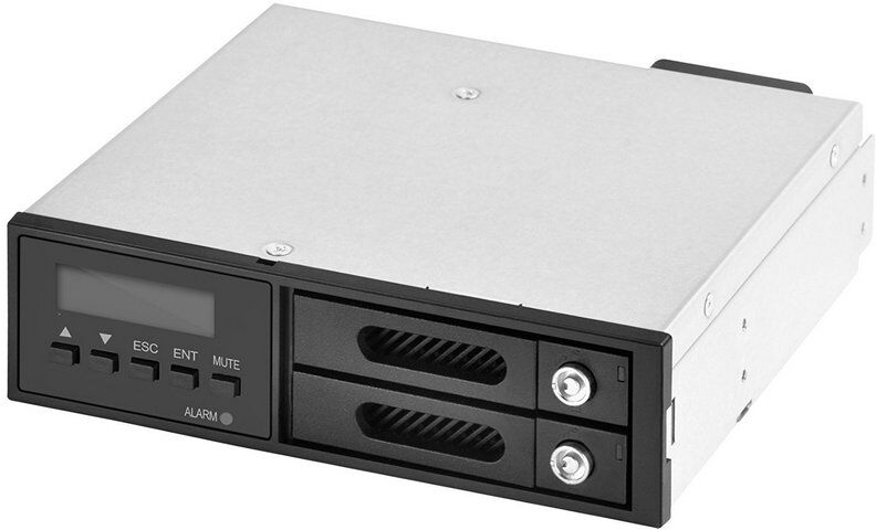 Silverstone Painel frontal silverstone fsr202 de 5.25" para 2 discos sata hdd/ssd de 2.5"