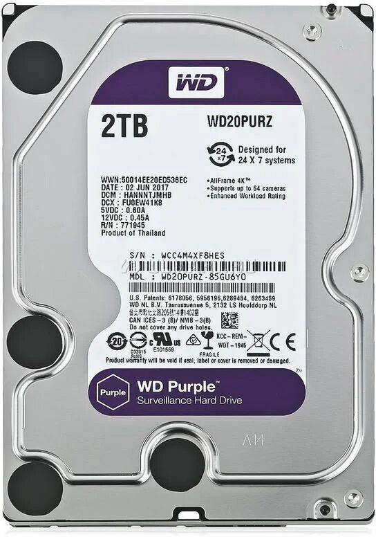 Western Digital Wd purple 2tb sata  3