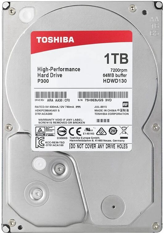 Toshiba p300 3.5" 1tb 7200rpm sata 3