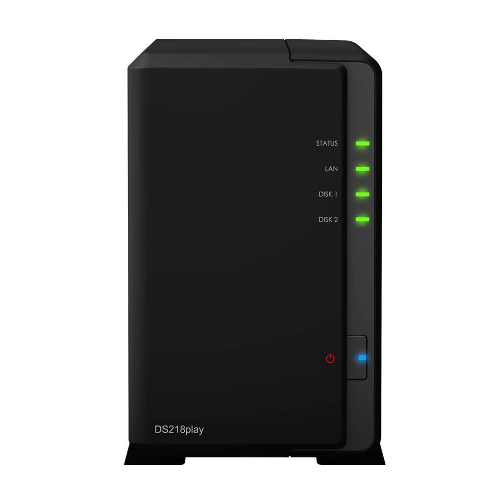 Synology Nas Diskstation Ds218play Rtd1296 Ethernet Lan Compacto (preto) - Synology