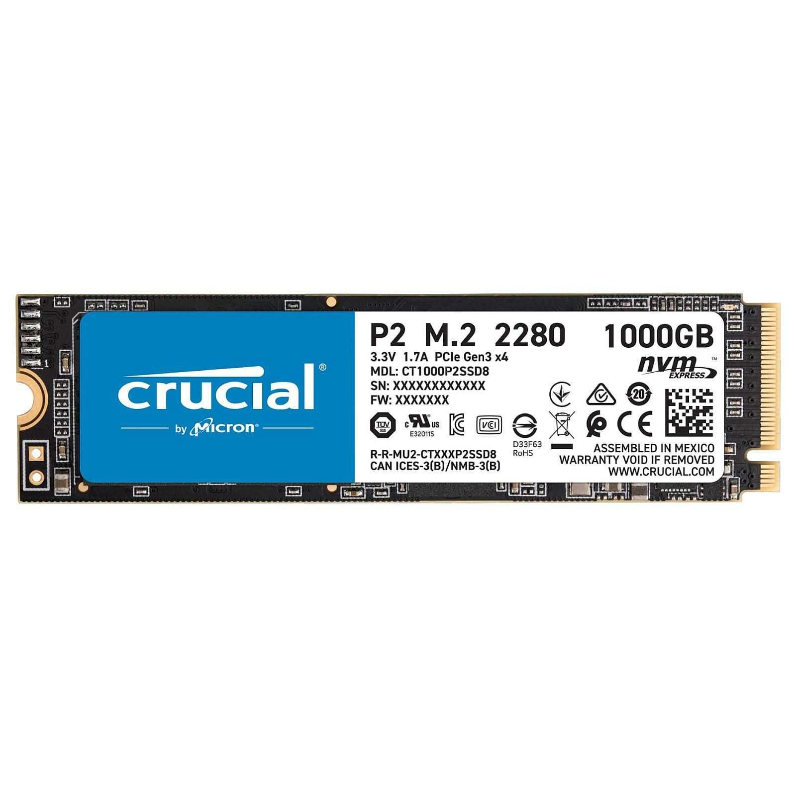 Crucial Ssd M.2 2280 P2 1tb 3d Tlc Nand Nvme - Crucial