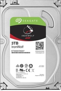 Seagate Disco HDD Interno 3TB IRONWOLF (3 TB - SATA - 5500 RPM)