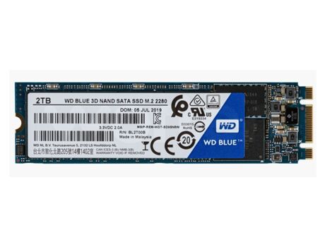 Western Digital Disco SSD Interno M.2 2280 Blue 2TB 3D NAND SATA (2 TB - M.2 SATA - 545 MB/s)