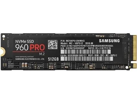 Samsung Disco SSD Interno 512GB 960 PRO M2 PCIE (512 GB - PCI-Express - 350 MB/s)