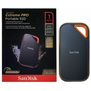 Sandisk Extreme Pro 1TB Portable NVMe SSD, USB-C, up to 2000MB/s,