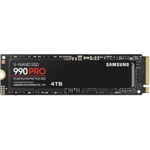 Samsung 990 PRO PCIe 4.0 NVMe M.2 SSD in Black (MZ-V9P4T0BW)