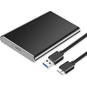 PDTHADP Ultra Slim Portable External Hard Drive, External Hard Drive,Mobile SSD,2.5 Inch,USB 3.0,Desktop,for PC and Mac,Portable Solid State Drive,SSD Hard External Hard Drive ( Color : Black , Size : 320GB )