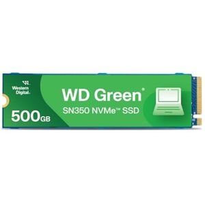 Western Digital WD Green SN350 500GB M.2 NVMe SSD, with 2400MB/s Read Speed and Up to 1500MB/s Write Speed