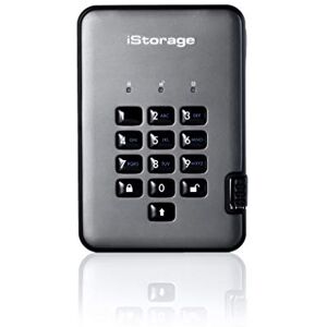 iStorage diskAshur PRO2 HDD 1 TB - Secure Hard Drive - FIPS Level 2 certified - Password Protected - Dust/Water Resistant