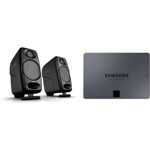 IK Multimedia iLoud Micro Monitor Speaker, Black & Samsung 870 QVO 4 TB SATA 2.5 Inch Internal Solid State Drive (SSD) (MZ-77Q4T0)