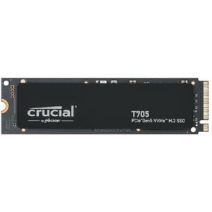 Crucial T705 2TB SSD PCIe Gen5 NVMe M.2 Internal Gaming SSD, Up to 14,500MB/s, Microsoft DirectStorage, PCIe 4.0 Backwards Compatible, Solid State Drive - CT2000T705SSD3