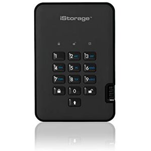 iStorage diskAshur2 SSD 16TB Black - Secure portable solid state drive - Password protected - Dust & water resistant - Hardware Encryption