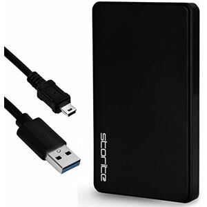 Storite 100GB Ultra Slim Portable External Hard Drive 2.5 inch HDD Backup Storage with USB 2.0 High Speed Data Transfer, Hard Disk Compatible with PC, Mac, Window, Linux, Laptop, and Desktop (Black)