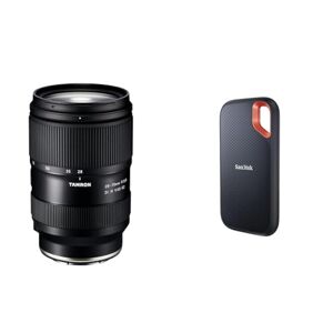 Tamron - 28-75mm F/2.8 Di III VXD G2 - Zoom lens for Full-frame Mirrorless Sony cameras & SanDisk 2TB Extreme Portable SSD, USB-C USB 3.2 Gen 2, External NVMe Solid State Drive