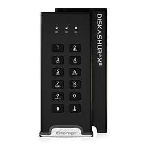 iStorage diskAshur M2 240GB - PIN authenticated, Hardware encrypted USB 3.2 Portable SSD - Ultra-Fast - FIPS Compliant - Rugged & Portable