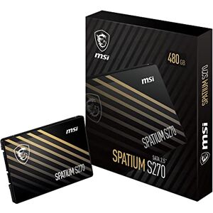 SPATIUM S270 SATA 2.5 480GB - Internal Solid State Drive, 500MB/s Read & 450MB/s Write, 3D NAND, Built-In Data Security, MSI Center - 5 Year Warranty (250 TBW)