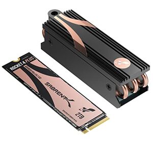 SABRENT M.2 NVMe SSD 2TB gen 4x4 with Heatsink, Solid State drive 7100MB/s Read, PCIe 4.0 m2 Hard Drive For Gamers, Compatible with PlayStation 5, PCs, NUCs Laptops and Desktops SB-RKT4P-HTSP-2TB