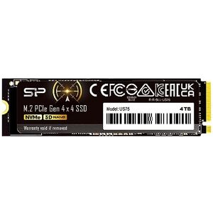 SP Silicon Power 4TB US75 NVMe 4.0 Gen4 PCIe M.2 SSD R/W up to 7,000/6,500 MB/s (SP04KGBP44US7505)