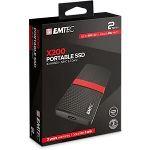 Emtec ECSSD2TX200 - Portable Solid State Drive - 3.1 Gen1 - X200 Power Plus Collection - 3D NAND - 2 Tera