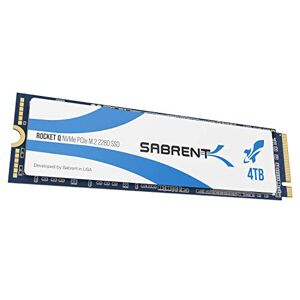 SABRENT M.2 NVMe SSD 4TB, Internal Solid State 3200 MB/s Read, PCIe 3.0 2280, M2 Hard Drive High Performance Compatible with PCs, NUCs Laptops, and Desktops (SB-RKTQ-4TB)