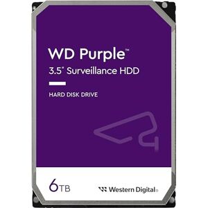 WD Purple 6TB Surveillance 3.5" Internal Hard Drive, AllFrame Technology, 180BT/yr, 256MB Cache, 3 Year Warranty