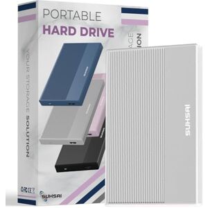 SUHSAI external hard drive 320GB Backup Data Storage HDD - 2.5" Memory Expansion Portable Hard Drive USB 3.0 Ultra Slim hard drive Compatible with Mac, Desktop, PC, PS4, PS5, Xbox One (Grey)